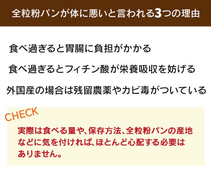 「全粒粉パンが体に悪い」と言われる3つの理由