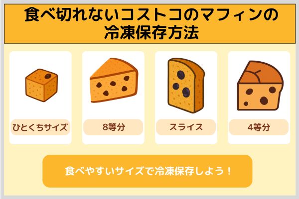 食べ切れないコストコのマフィンの冷凍保存方法