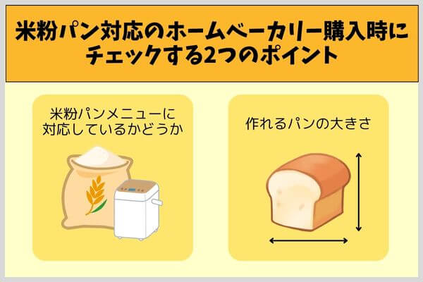 米粉パン対応のホームベーカリー購入時にチェックする2つのポイント