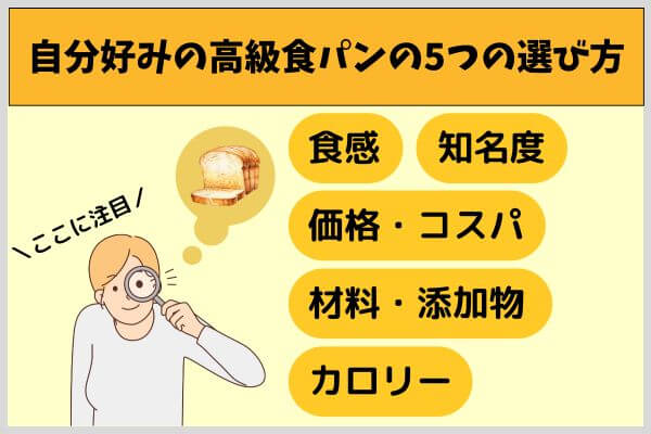 自分好みの高級食パンの5つの選び方