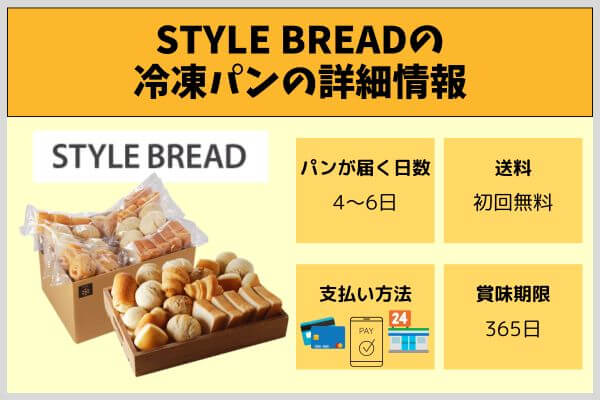 STYLE BREADの冷凍パンの詳細情報