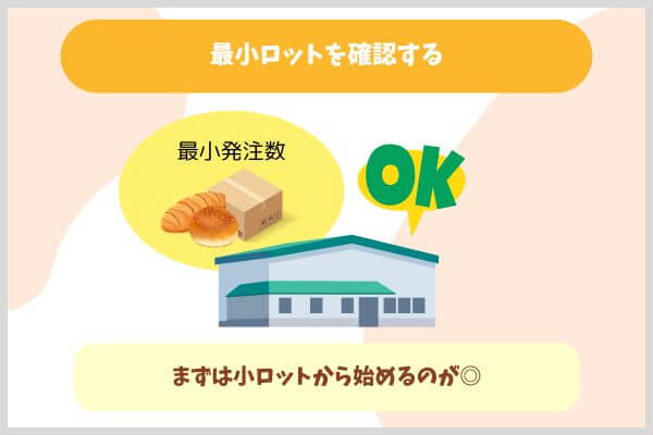 最小ロットを確認する