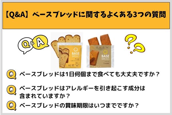 【Q&A】ベースブレッドに関するよくある3つの質問