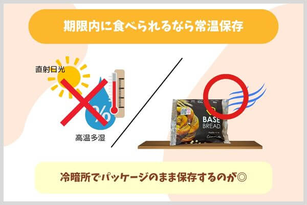 期限内に食べられるなら常温保存