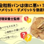 【管理栄養士監修】全粒粉パンは体に悪い？理由やメリット・デメリットを徹底解説！