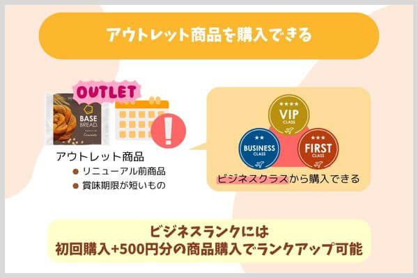 アウトレット商品を購入できる