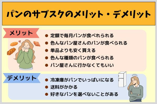 パンのサブスクのメリット・デメリット